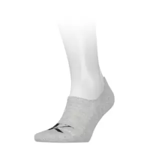 Image of Calvin Klein Klein Invisible Foot High Socks Mens - Grey