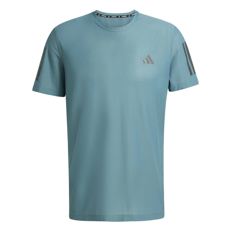 Image of adidas Own the Run T-Shirt Mens Preloved Teal male S