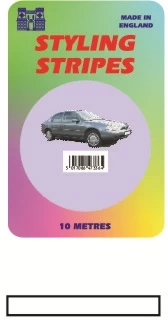 Image of Single Stripe - White - 3mm - 10m Length- CASTLE PROMOTIONS- CPS01W