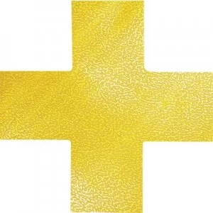 Image of Durable 170104 Position marking shape cross Signal yellow 10 pc(s) (L x W x H) 150 x 150 x 0.7 mm