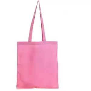 Image of Cotton Long Handle Tote Bag (One Size) (Pink) - Pink - United Bag Store