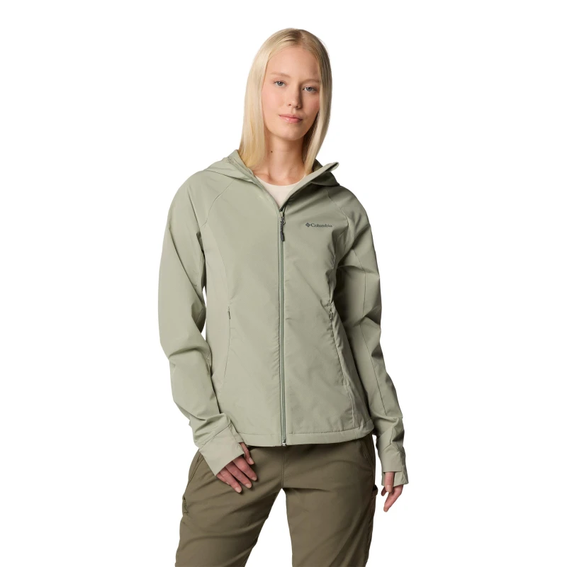 Image of Columbia Womens Sweet As Hooded Long Sleeve Softshell Jacket Safari female 8 (XS)