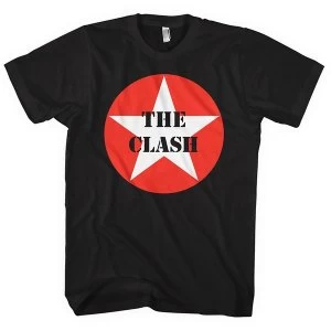 Image of The Clash - Star Badge Mens X-Large T-Shirt - Black