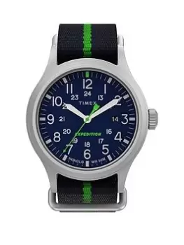 Image of Timex Field LLB Fabric Mens Watch, Blue, Men