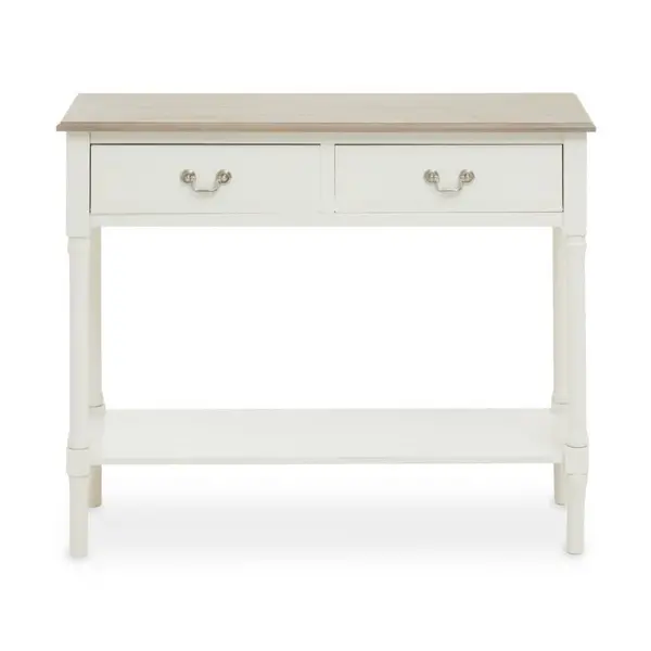 Image of Interiors By Ph 2 Drawer Console Table Cream