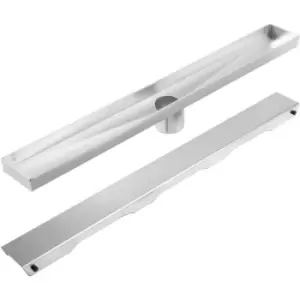 Image of Linear Drain 304 Stainless Steel Infinity Drain 36x2.75in Linear Tile Drain 30L/Min High Flow Capacity Invisible Drain With ''v'' Shape Shower Floor