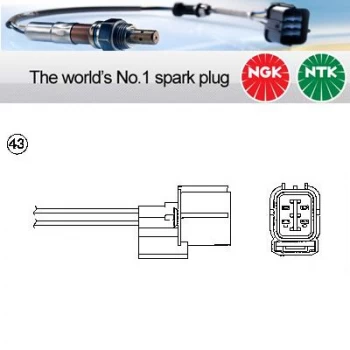 Image of 1x NGK NTK Oxygen O2 Lambda Sensor OZA333-H5 OZA333H5 (0148)