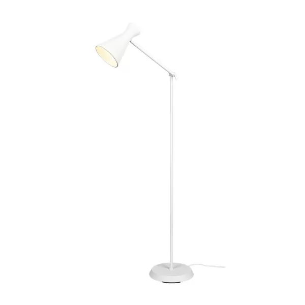 Image of Enzo Modern Task Floor Lamp White Matt with Footswitch