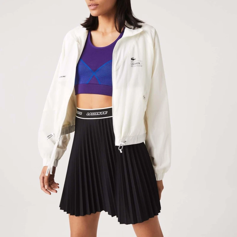 Image of Lacoste Mesh Lined Nylon Jacket - Cream Cream 10