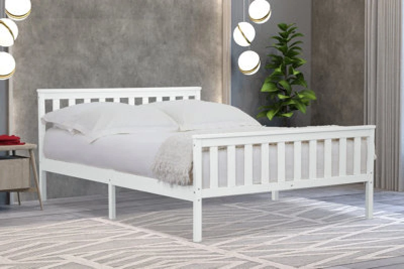 Image of Flintshire Furniture Marnel 4ft Small Double White Bed Frame