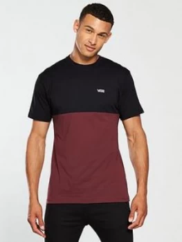 Image of Vans Colourblock T Shirt Port RoyaleBlack Size S Men