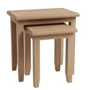 Image of Golston Light Oak Nest of 2 Tables