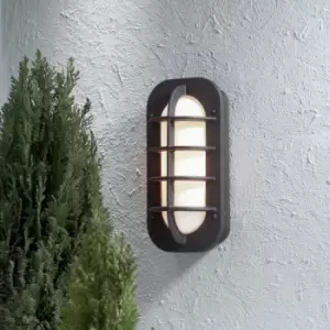 Image of Konstsmide Loke Outdoor Classic Bulkhead Matt Black Wall Light, IP23