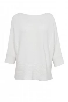 Image of French Connection Tie Detail Mozart Slash Neck Jumper White