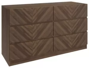 Image of GFW Catania 3+3 Drawer Chest - Walnut