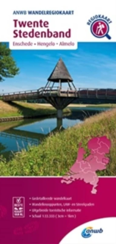 Image of Twente Stedenband hiking region map Sheet map, folded