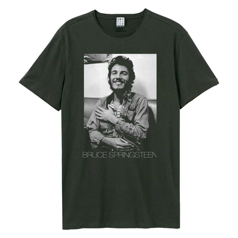 Image of Amplified Amplified Men Bruce Springsteen Vintage T-Shirt in Charcoal Size: Small Charcoal S Male 5063470712526