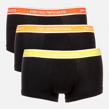 Image of Emporio Armani 3 Pack Core Logo Band Trunks Black Size L Men