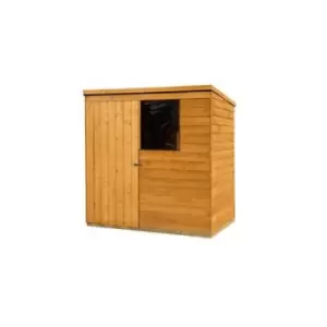 Image of 6X4 Pent Dip Treated Overlap Golden Brown Wooden Shed