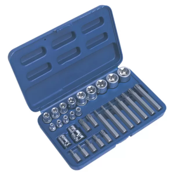 Image of Genuine SEALEY AK619 TRX-Star Socket & Bit Set 30pc