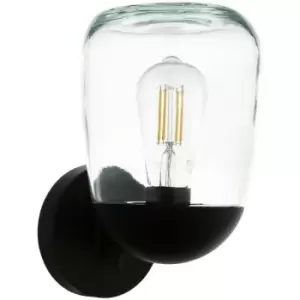 Image of Donatori Outdoor Wall Light Black IP44 - Eglo