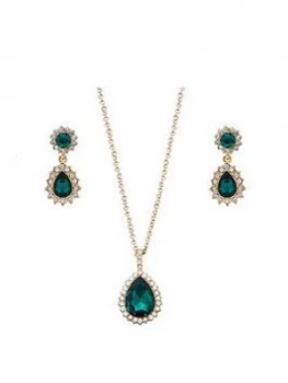 Image of Mood Gold Plated Green Jewellery Set