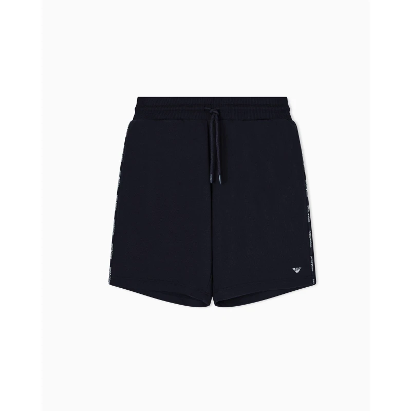 Image of Emporio Armani Mens Fleece Jogger Shorts Armani Blue male M