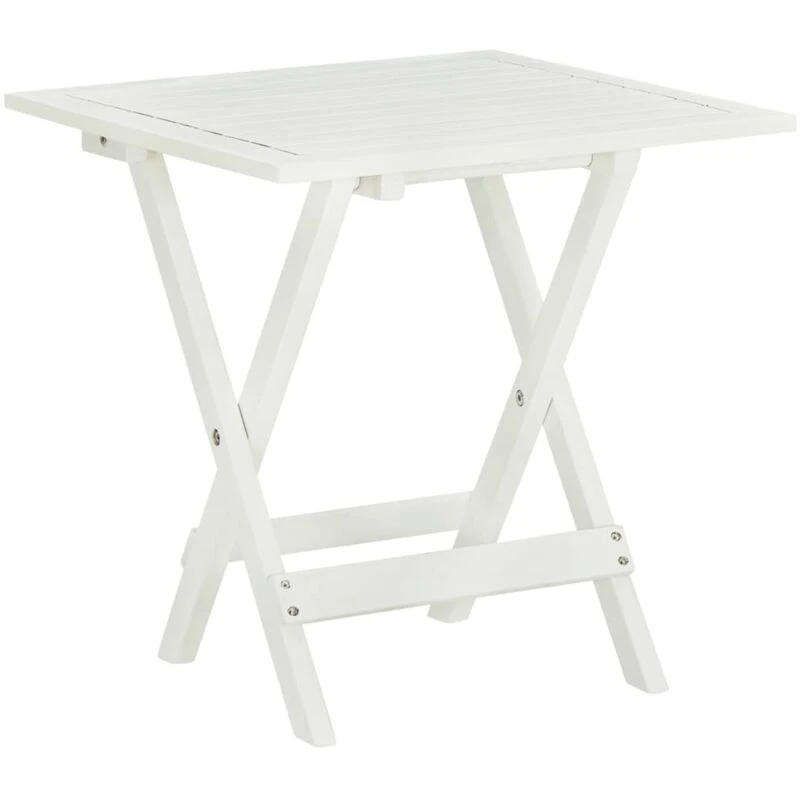 Image of VIDAXL Bistro Table White 46x46x47cm Solid Acacia Wood Vidaxl 41436