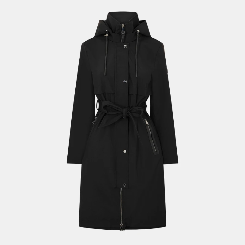 Image of DKNY Womens Outerwear Trench Coat Black female 8 (XS)