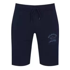 Image of Paul And Shark Fleece Bermuda Shorts - Blue