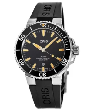 Image of Oris Aquis Date Automatic Black Dial Rubber Strap Mens Watch 01 733 7730 4159-07 4 24 64EB 01 733 7730 4159-07 4 24 64EB