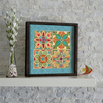 Image of KZM620 Multicolor Decorative Framed MDF Painting