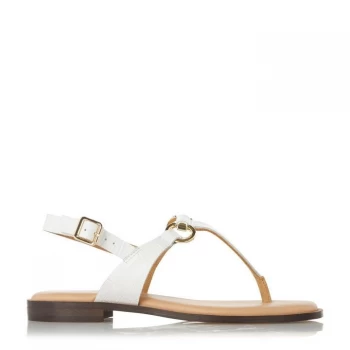 Image of Dune London Limba Flat Sandals - White Croc803