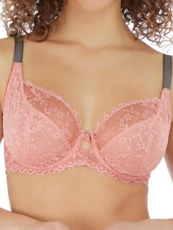Image of Freya Womens Offbeat Plunge Bra in Pink Size: 30E Pink Female 30E