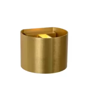 Image of Lucide Xio Modern Up Down Wall Light LED Dim. G9 1x35W 2700K Matt Gold Brass