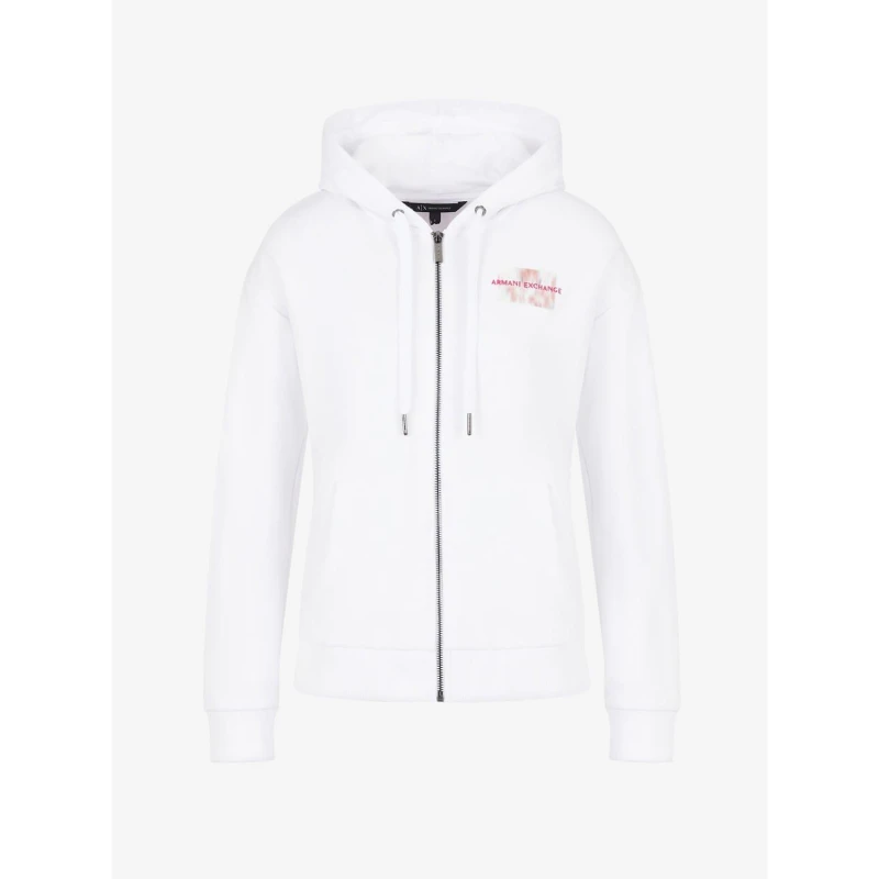 Image of Armani Exchange Full-Zip Hoodie White female XS