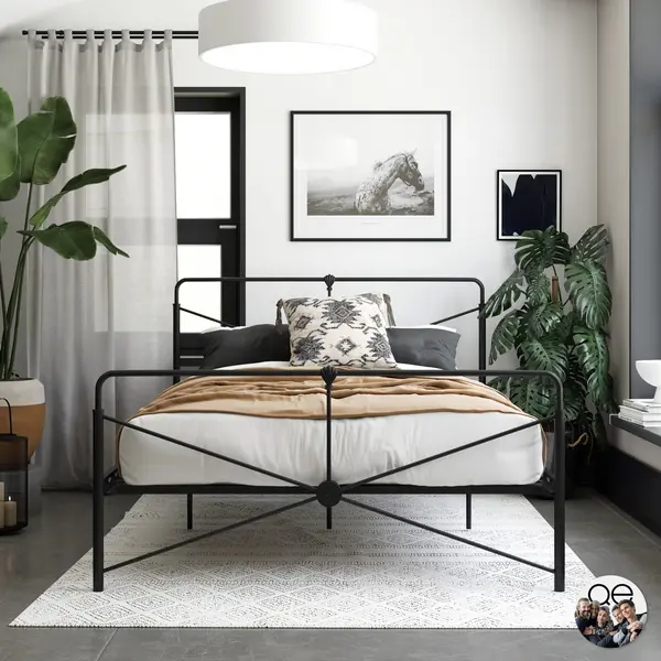 Image of Leopold Metal Bed Frame Black