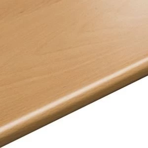 Image of 28mm Beech effect Round edge Laminate Worktop L3.05m D600mm