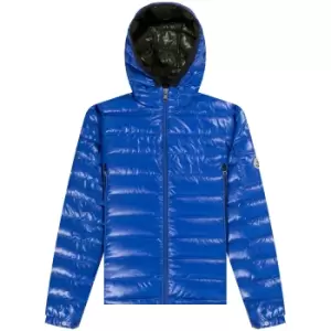 Image of Moncler 'Galion' Short Down Jacket Blue