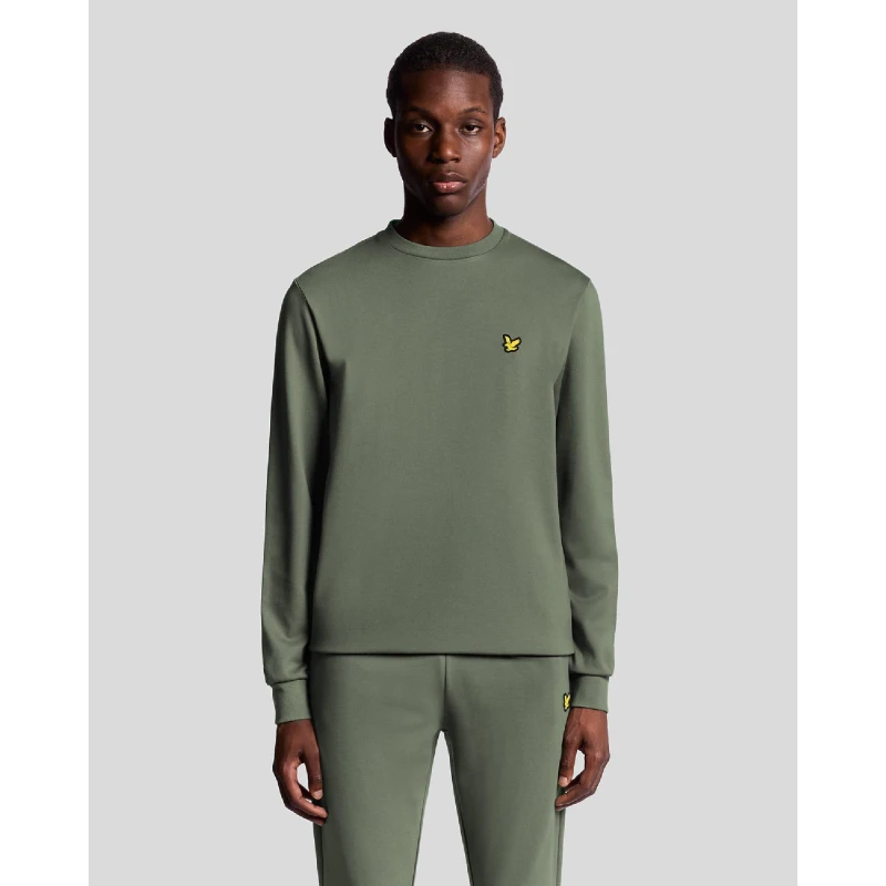 Image of Lyle and Scott Crewneck Fly Fleece Crew Sweaters XS Green 33687815310