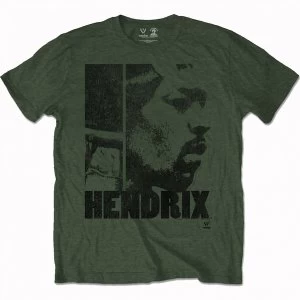 Image of Jimi Hendrix - Let Me Live Mens Medium T-Shirt - Green