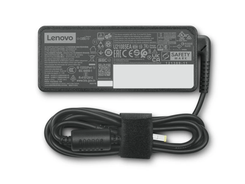 Image of Lenovo 4X21J81444 power adapter/inverter Indoor 65 W Black 4X21J81444
