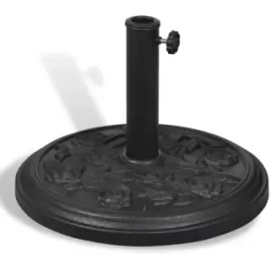 Image of Resin Round Parasol Base Vidaxl Black