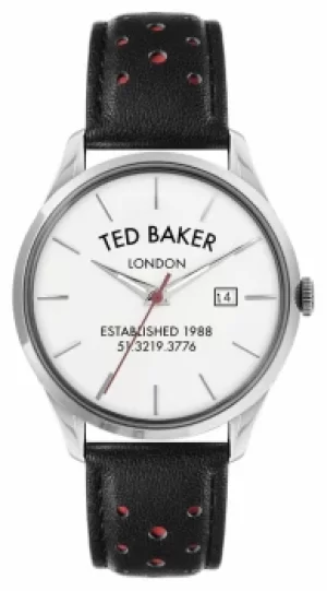 Image of Ted Baker BKPLTS202 LEYTONN BROGUE Perforated Black Strap Watch