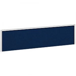 Image of Dams International Desktop Fabric Screen Blue Aluminium White Frame 1400 x 30 x 380mm