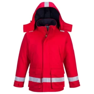 Image of Biz Flame Mens Flame Resistant Antistatic Winter Jacket Red L