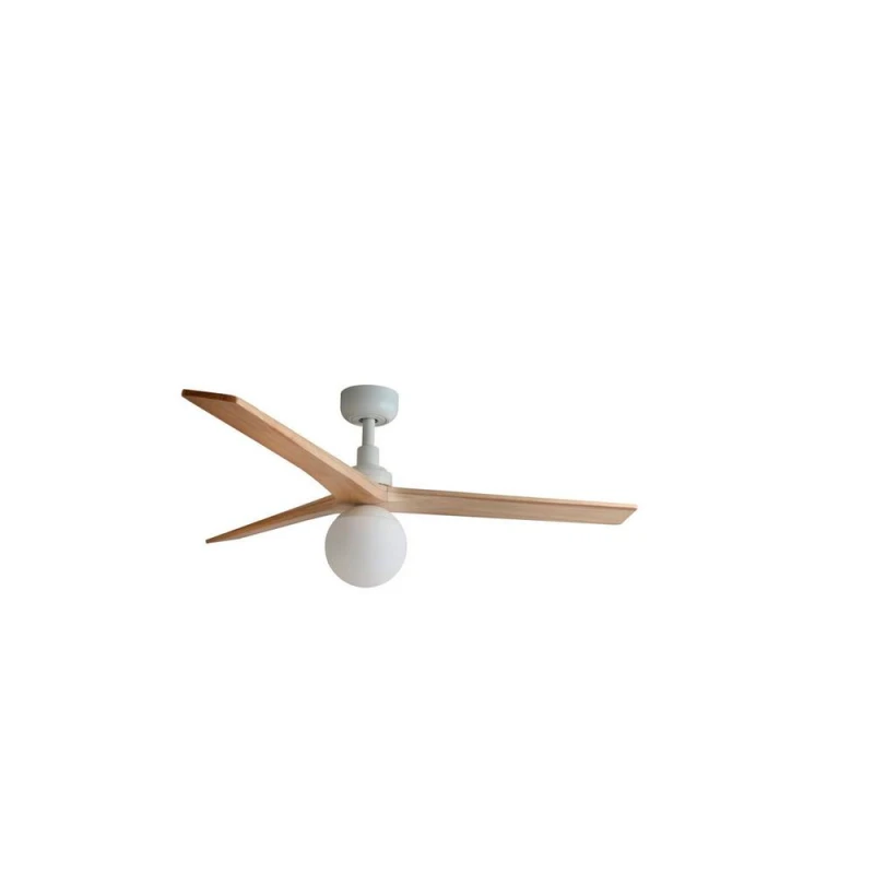 Image of Netlighting Klim Medium White Light Pine Wood DC Ceiling Fan E27 6 Speed White Unisex