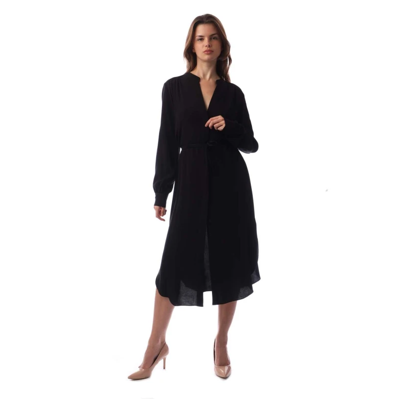 Image of Boss Womens Dibanorah Wrap Dress Black female 4 (XXS)
