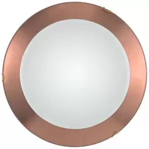 Image of Kolarz MOON - Lifestyle Simple Flush Ceiling Light - Leaf Copper Finish, 1x E27