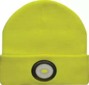 Image of Unilite Yellow Acrylic LED Beanie Hat